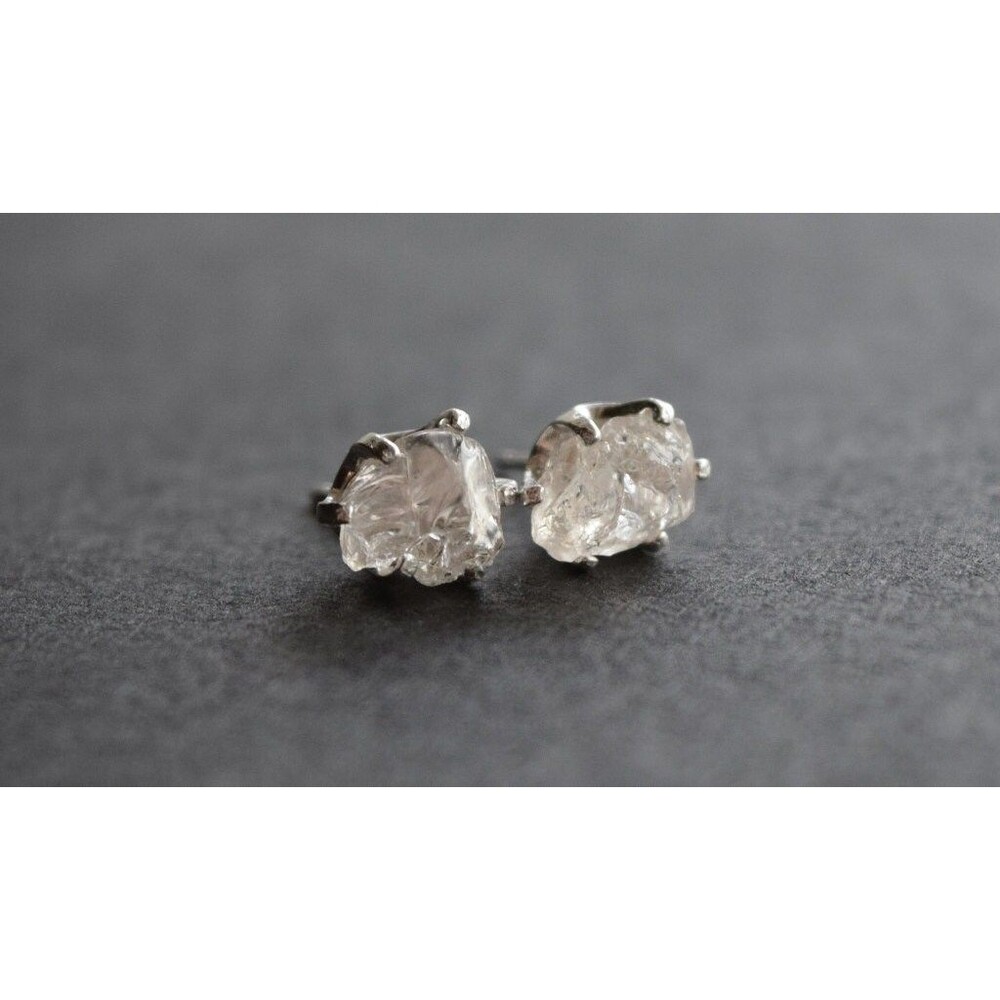 Raw Diamond Earrings, Rough Diamond Earring, Natural Diamond Earring, Wedding Ea